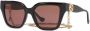 Gucci Eyewear Zonnebril met vierkant montuur Zwart - Thumbnail 2
