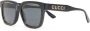 Gucci Eyewear Zonnebril met vierkant montuur Zwart - Thumbnail 2