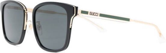 Gucci Eyewear Zonnebril met vierkant montuur Zwart