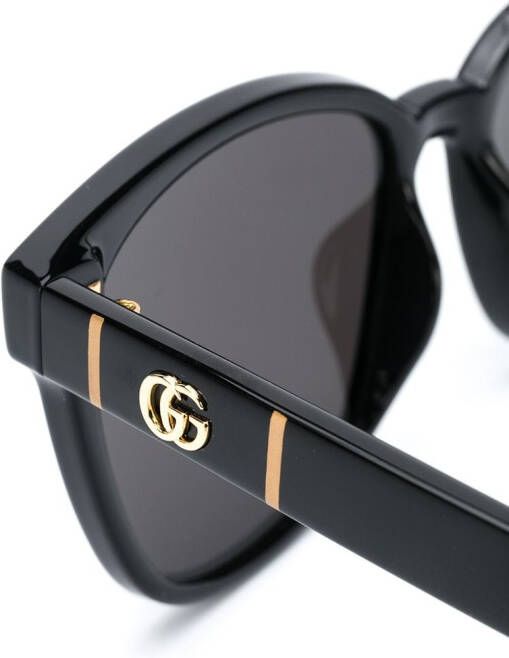 Gucci Eyewear Zonnebril met vierkant montuur Zwart