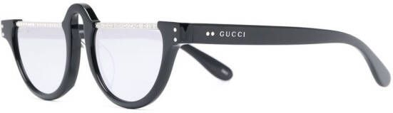 Gucci Eyewear Zonnebril verfraaid met kristallen Zwart