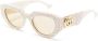 Gucci Eyewear Zonnebril verfraaid met stras Beige - Thumbnail 2