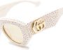 Gucci Eyewear Zonnebril verfraaid met stras Beige - Thumbnail 3
