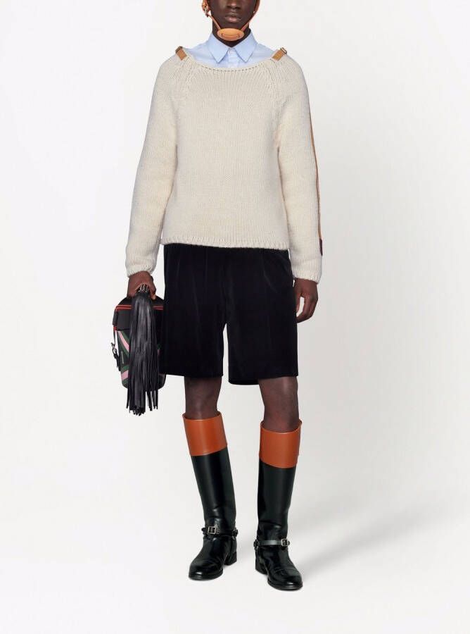 Gucci Ffluwelen shorts Zwart