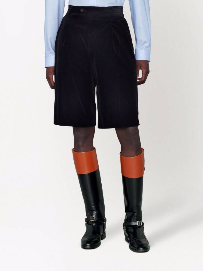 Gucci Ffluwelen shorts Zwart