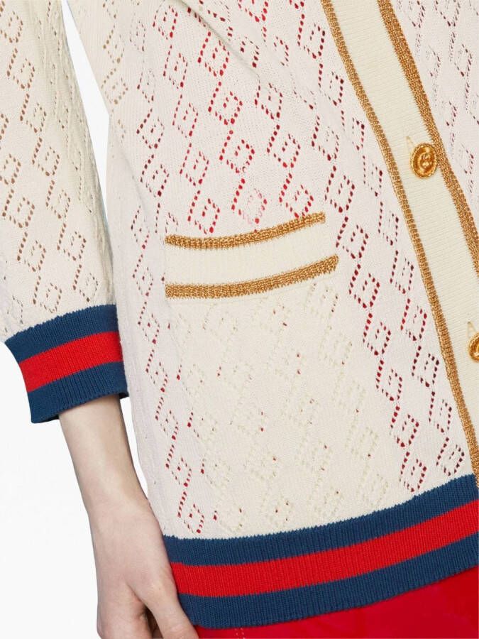 Gucci Vest van pointillé Wit