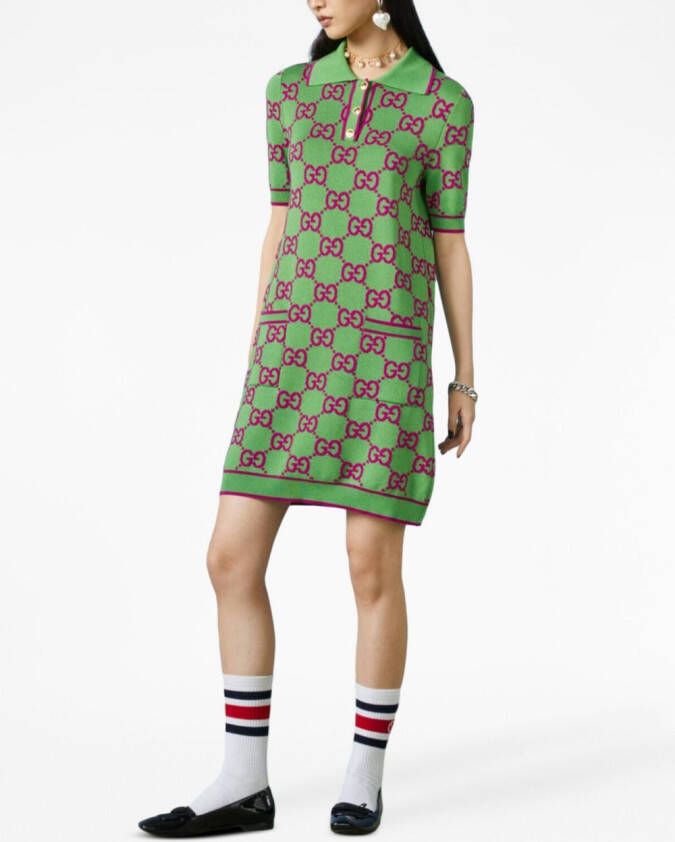 Gucci Gebreide mini-jurk Groen
