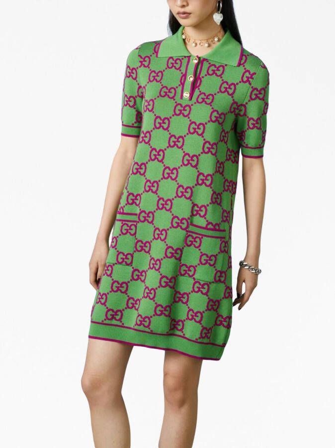 Gucci Gebreide mini-jurk Groen
