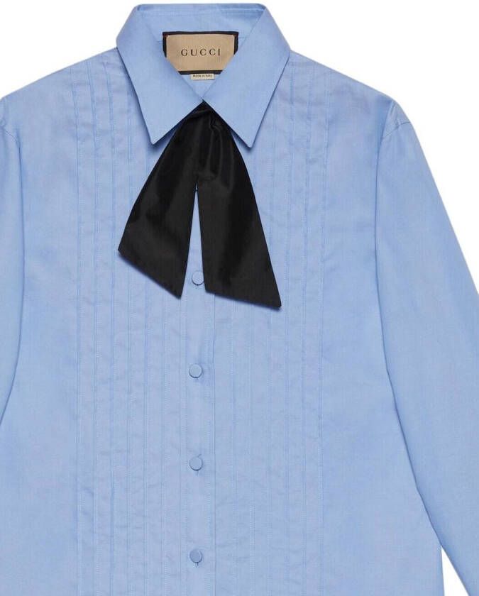 Gucci Geplooide blouse Blauw