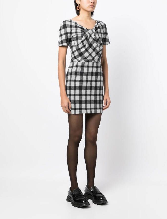 Gucci Geruite mini-jurk Zwart
