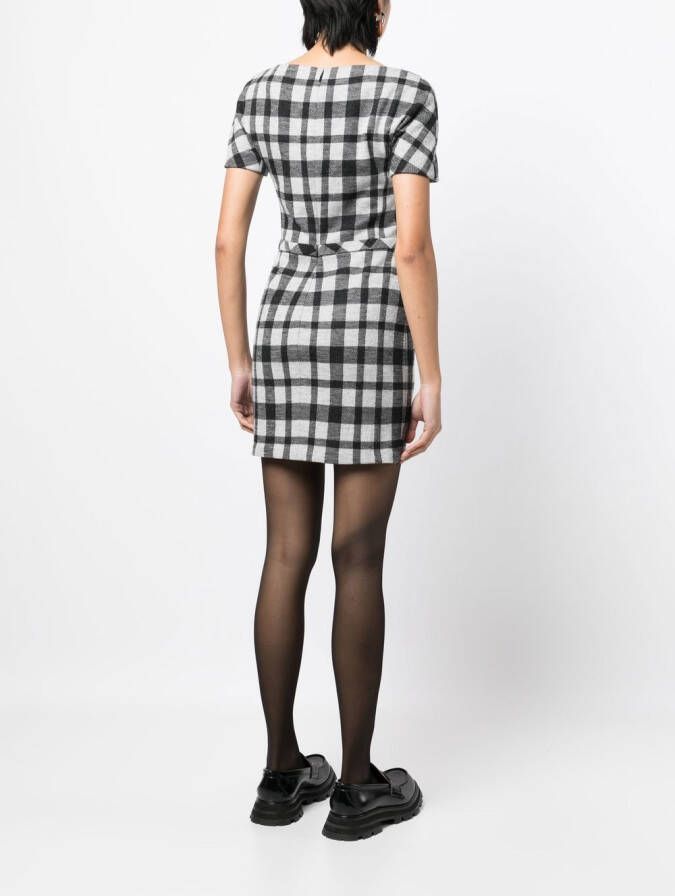 Gucci Geruite mini-jurk Zwart