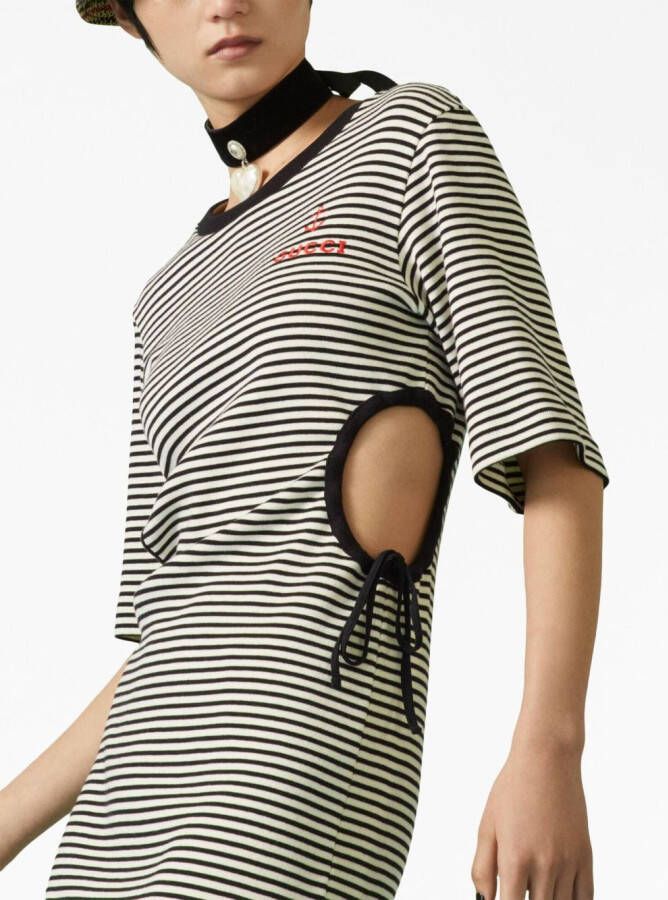 Gucci Gestreepte T-shirtjurk Zwart