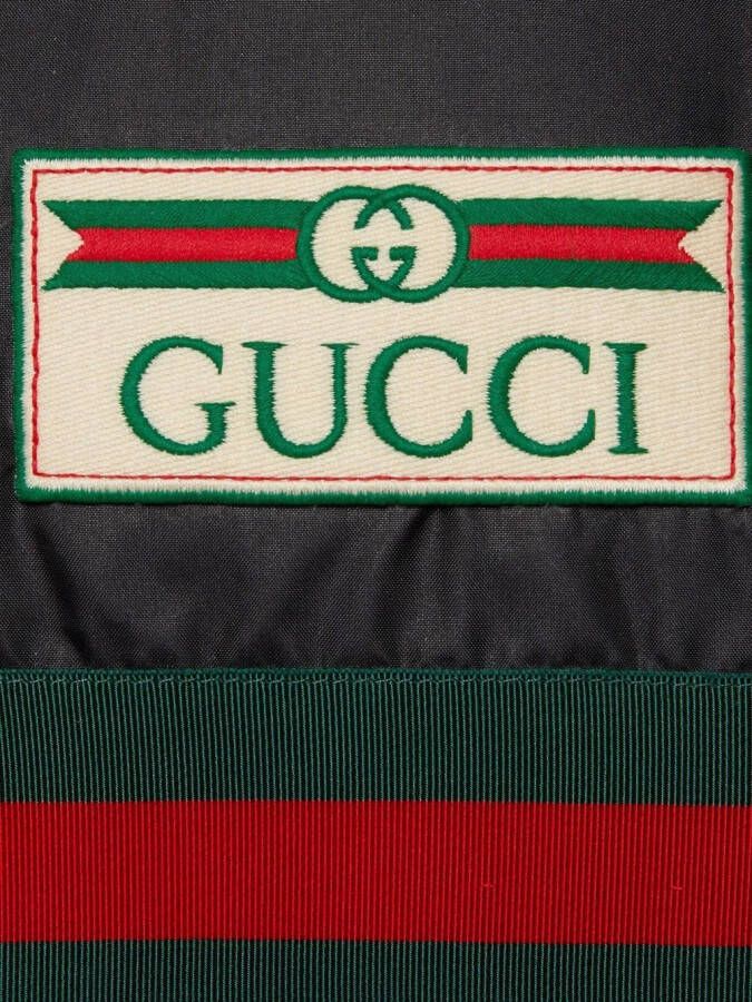 Gucci Gewatteerd jack met logopatch Zwart