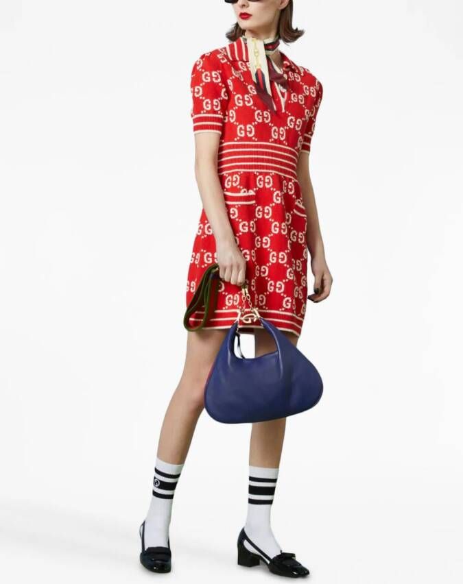 Gucci Mini-jurk met jacquard Rood