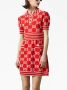 Gucci Mini-jurk met jacquard Rood - Thumbnail 3