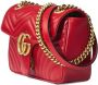Gucci GG Marmont Small Shoulder Tas Rood Dames - Thumbnail 6