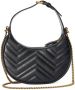 Gucci GG Marmont mini halve maan schoudertas Zwart - Thumbnail 2