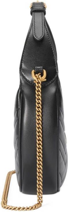 Gucci GG Marmont mini halve maan schoudertas Zwart