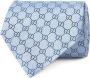 Gucci GG-patroon zijden stropdas Blauw - Thumbnail 3