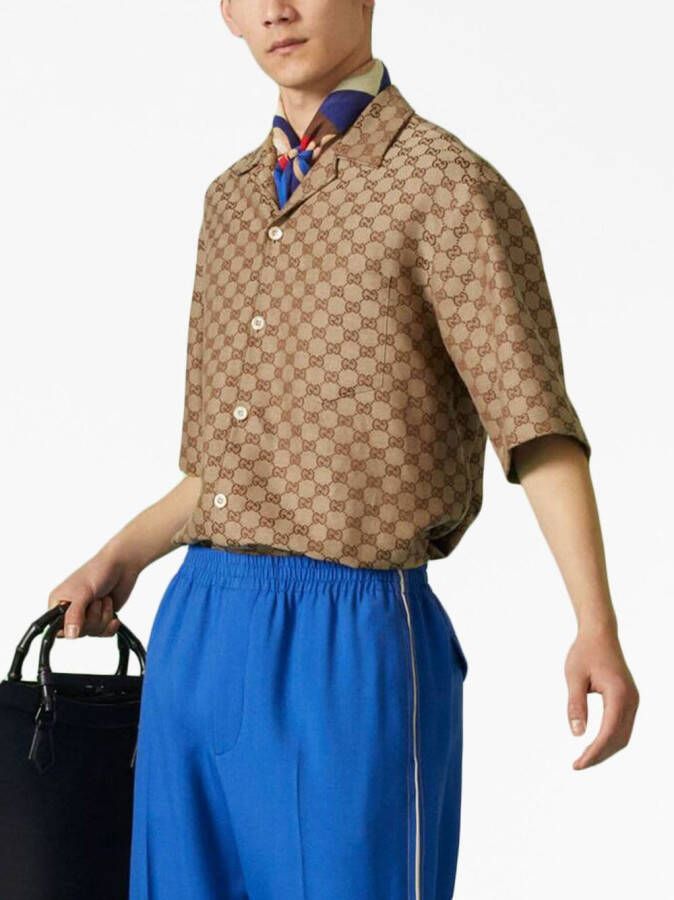 Gucci Linnen overhemd Bruin