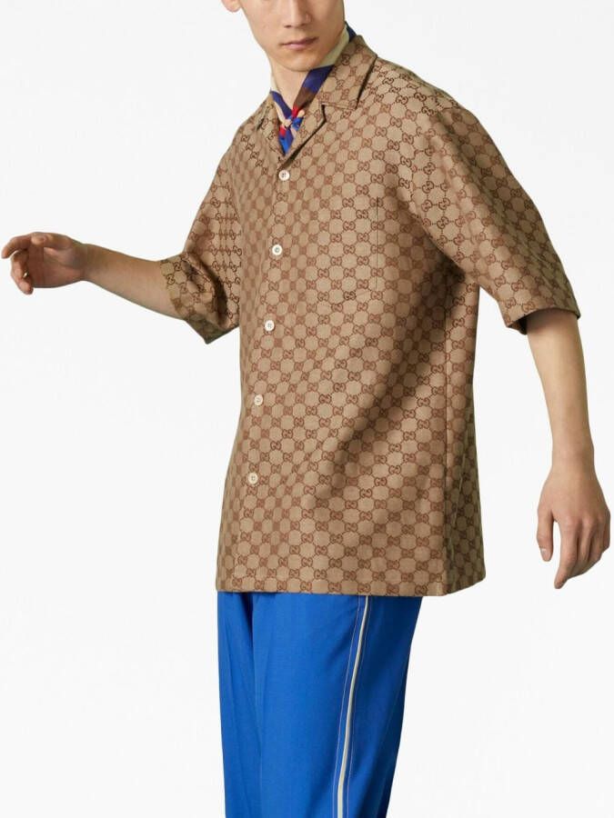 Gucci Linnen overhemd Bruin