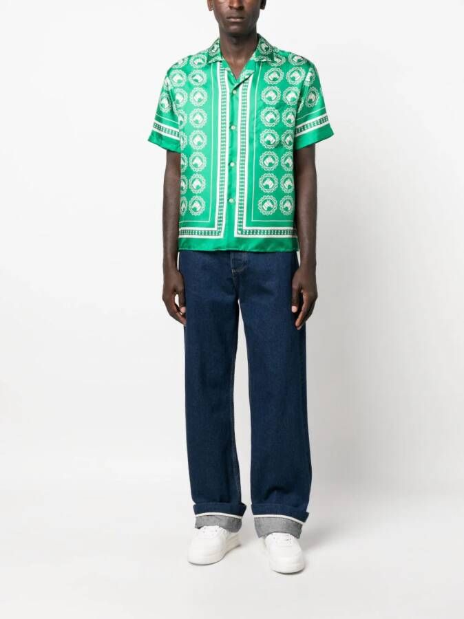 Gucci Overhemd met grafische print Groen