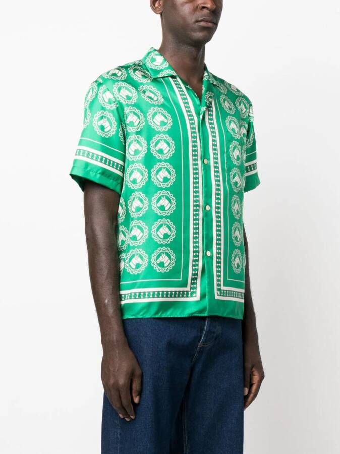 Gucci Overhemd met grafische print Groen