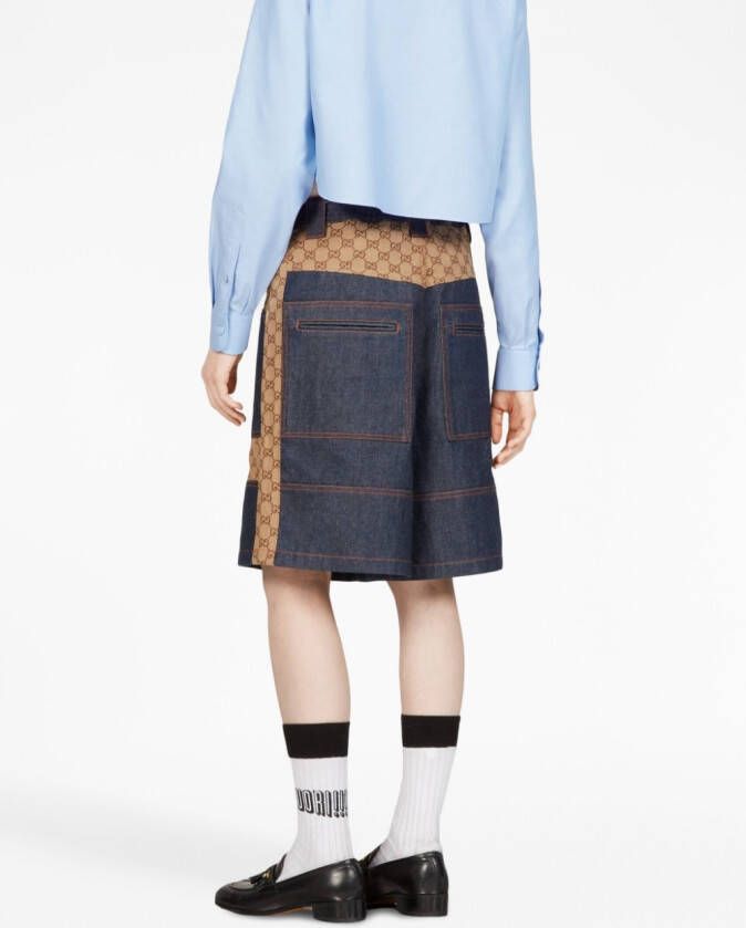 Gucci High waist bermuda shorts Blauw