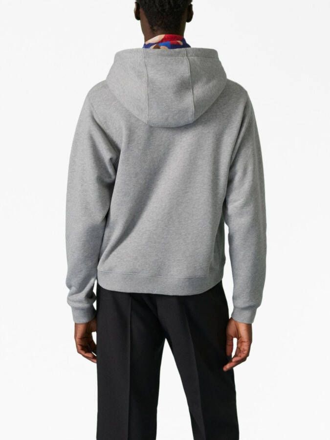 Gucci Katoenen hoodie met geborduurd GG-logo Grijs