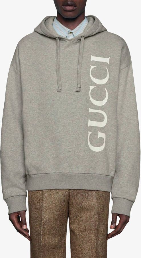 Gucci Hoodie met logo Grijs