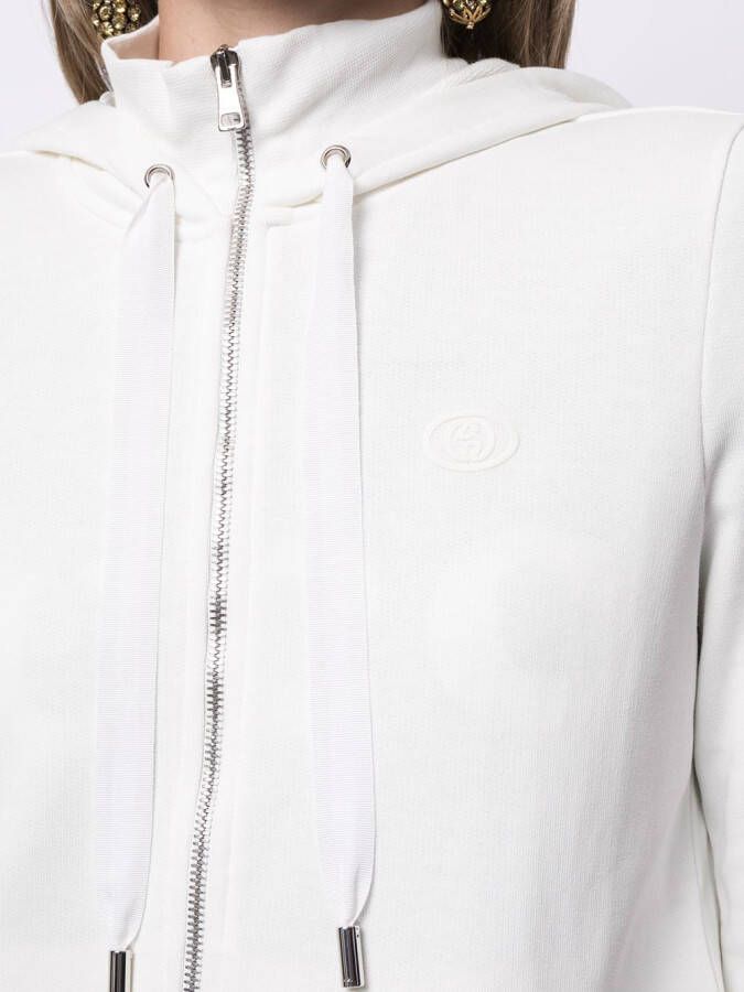 Gucci Hoodie met logoprint Wit