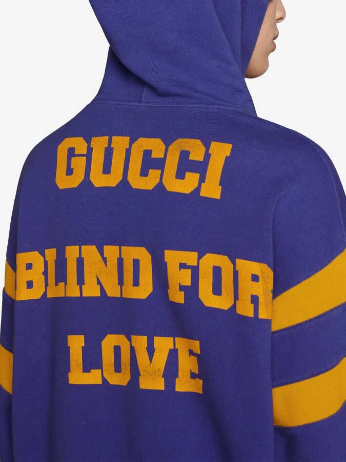 Gucci Hoodie met print Blauw