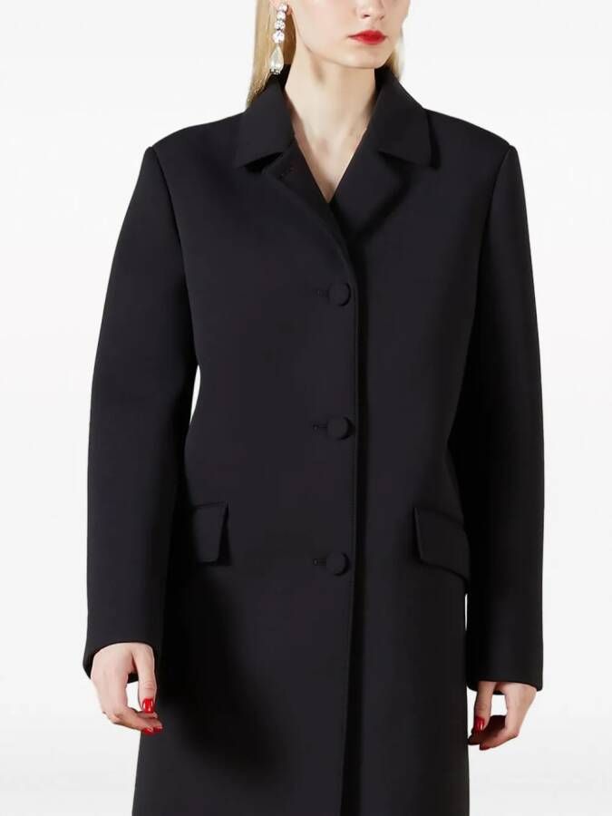 Gucci Wollen jas met horsebit detail Zwart