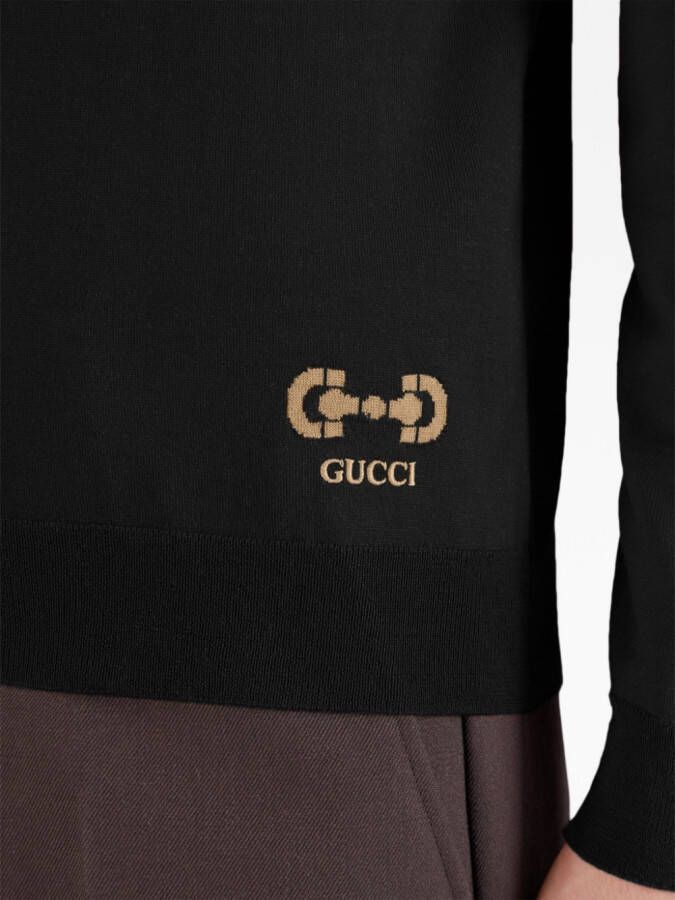 Gucci Trui met V-hals Zwart