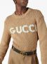 Gucci Wollen trui met intarsia logo Bruin - Thumbnail 4