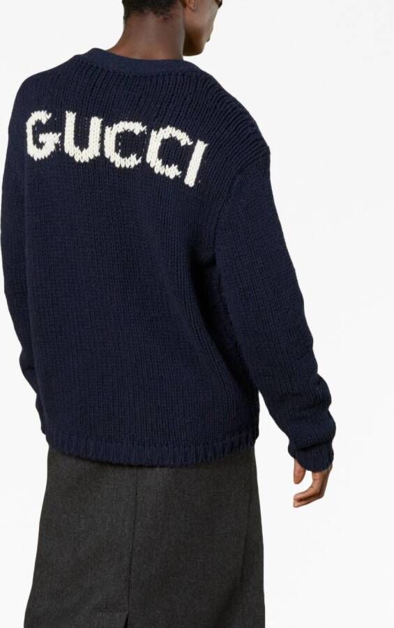 Gucci Intarsia vest Blauw