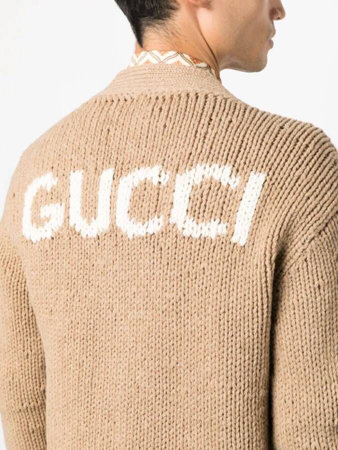 Gucci Intarsia vest Bruin