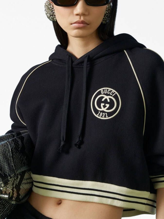 Gucci Hoodie met GG-logo Zwart