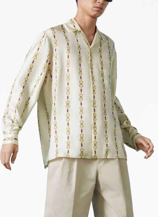 Gucci Zijden overhemd Beige
