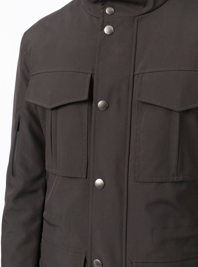 Gucci Jack met drukknoopsluiting en hoge hals Zwart