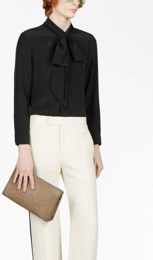Gucci Jumbo GG leren buidel Beige