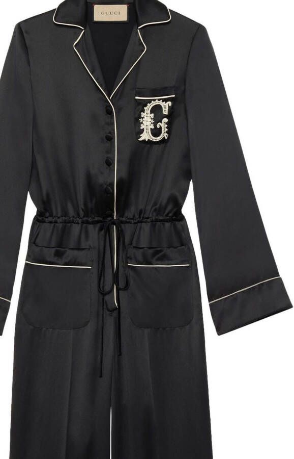 Gucci Jumpsuit met borduurwerk Zwart