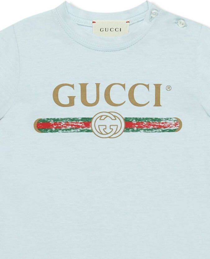 Gucci Kids Baby set met logo Blauw
