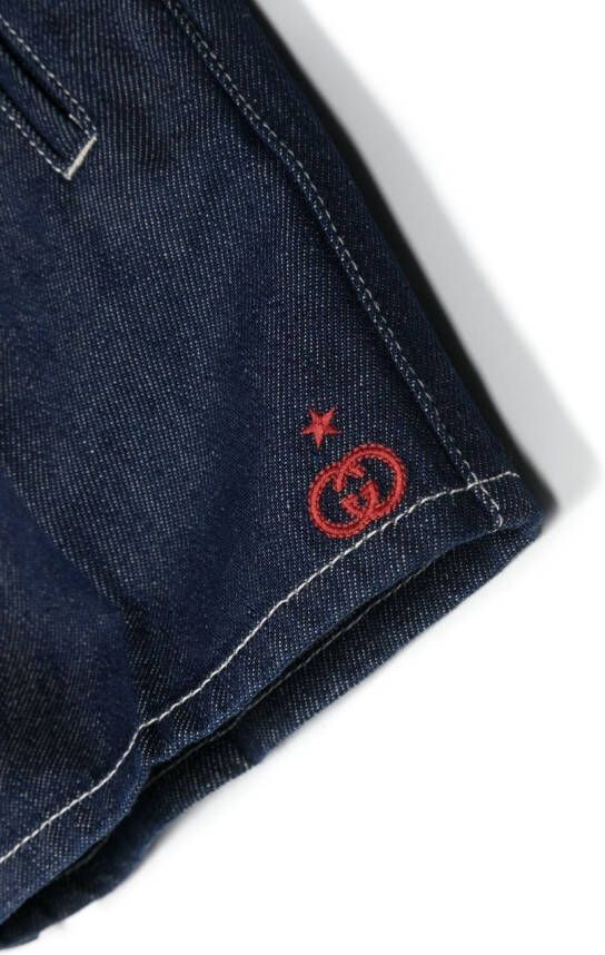 Gucci Kids Bermuda spijkershorts Blauw