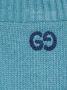 Gucci Kids Gebreide broek met geborduurd GG-logo Blauw - Thumbnail 3