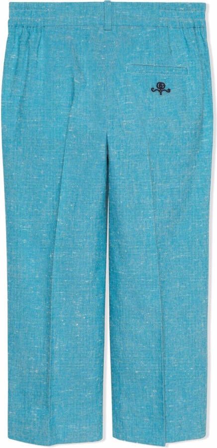 Gucci Kids Canvas broek Blauw