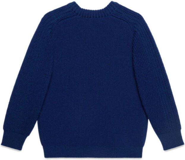 Gucci Kids Wollen sweater Blauw