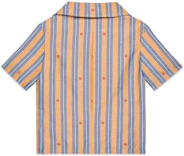 Gucci Kids Gestreept shirt Oranje