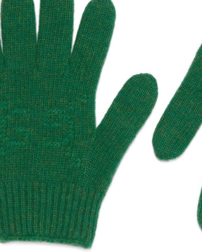 Gucci Kids Gebreide handschoenen Groen