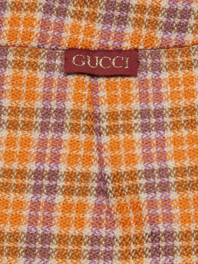 Gucci Kids Geruite rok Oranje